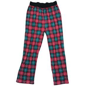 Little Sleepies Womens Christmas PJ Pants Large Red Green Tartan Plaid Cozy